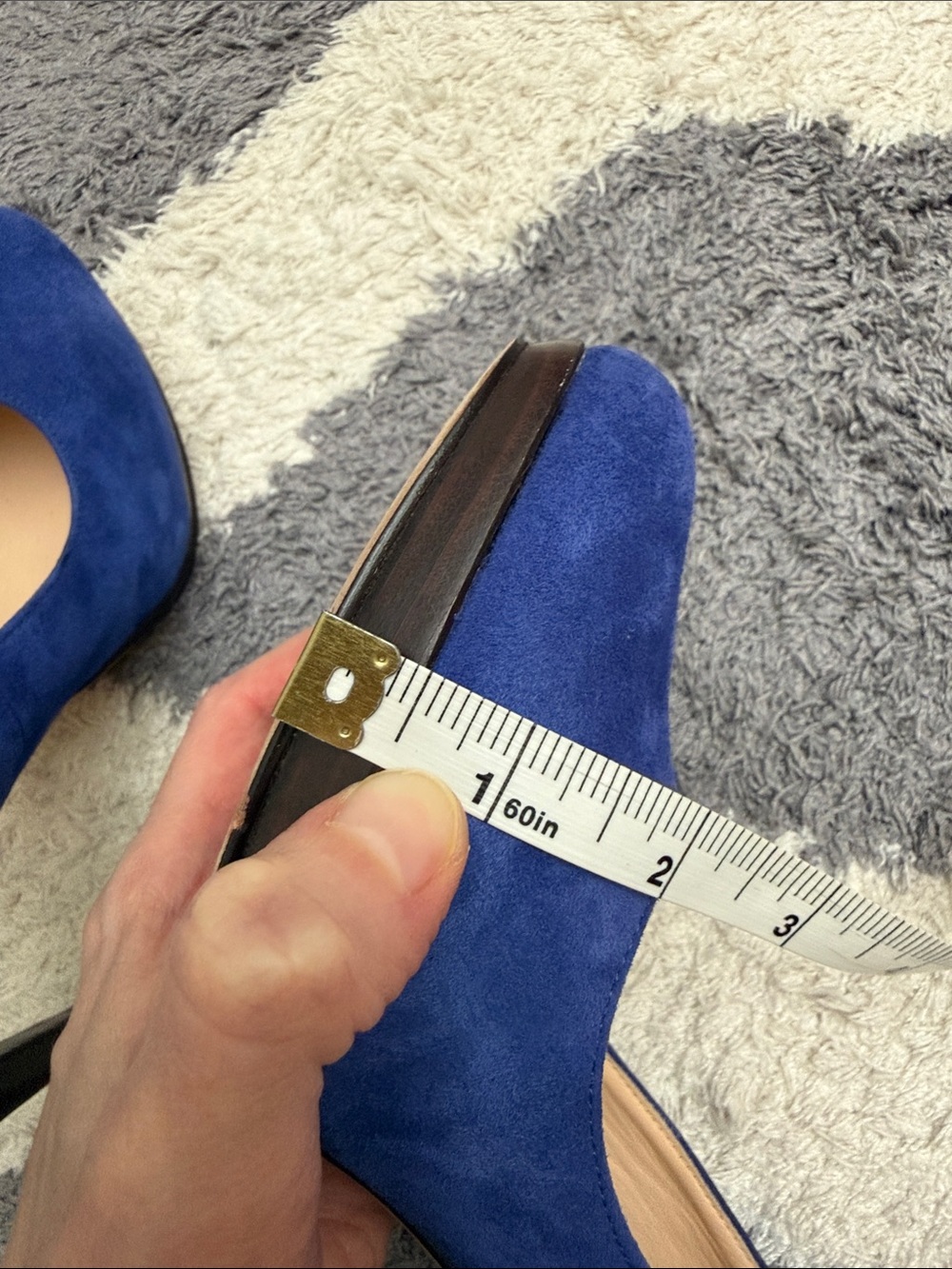 Cole Haan Nike Air Royal Blue Suede High Heel Pumps size 8B - Picture 14 of 15